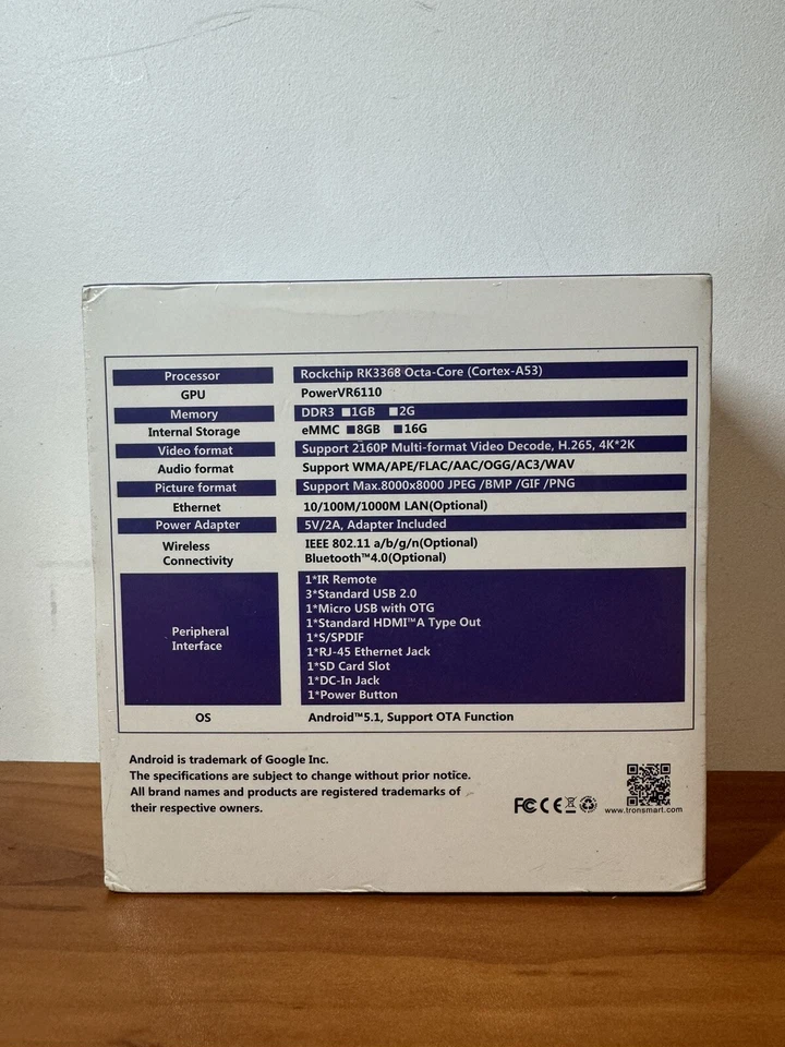 Tronsmart Orion R68 Andriod 5.1 RK3368 2G/16G Wifi Foto 2 de 4