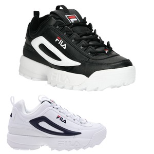 fila black leather trainers