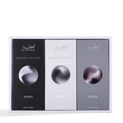 Graphite Set by Gissah Fragrances 3x 50ml Sprays - Free Express