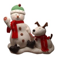 Vintage 2004 Hallmark Jingle Pals Snow Musical Snowman Dog Retired