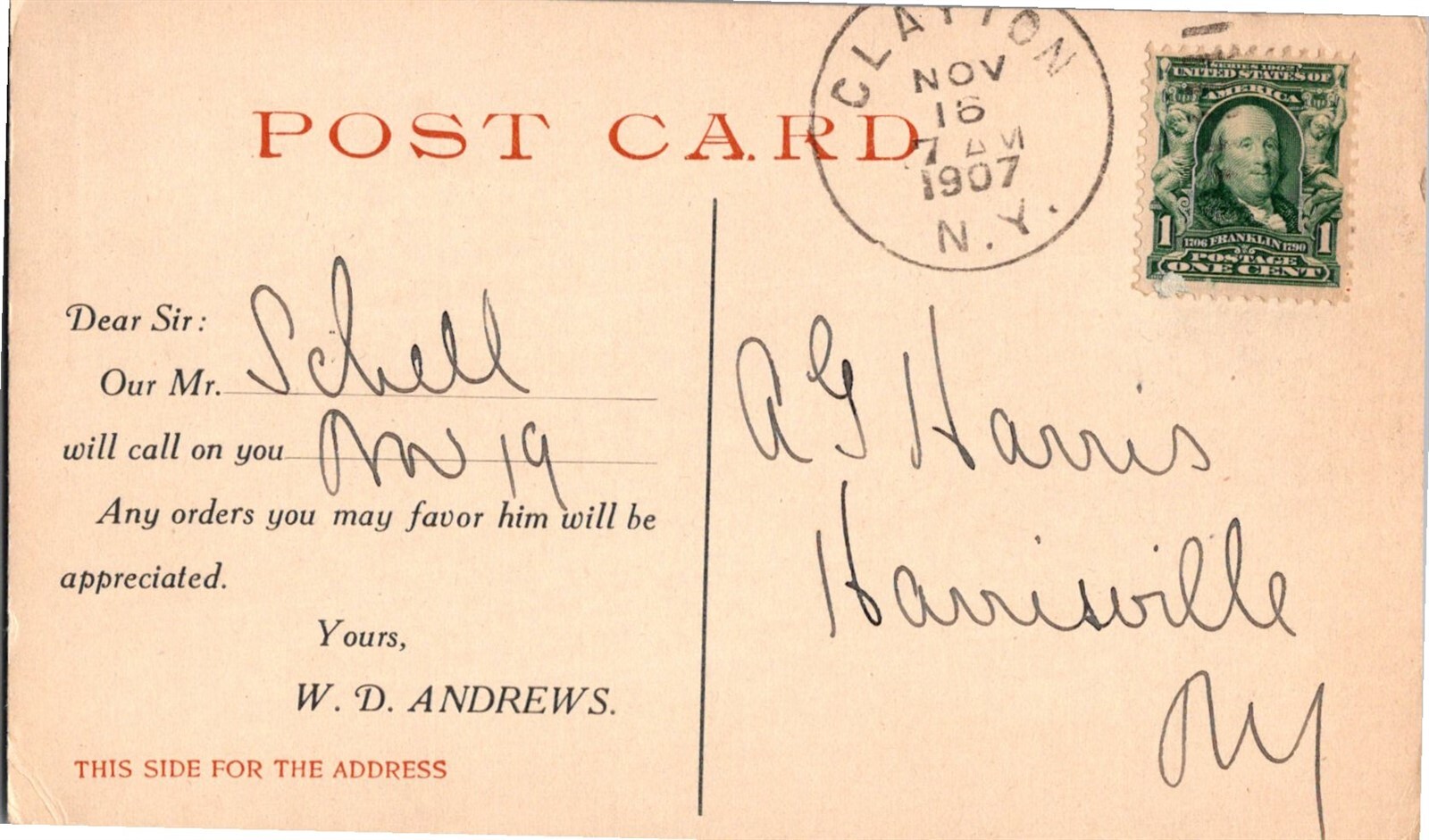 GOLDPATH US POSTCARD 1907, CLAYTON, NY CV617_P12 eBay