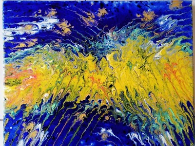 Gemälde des Malers J.J.Klein. -  Acryl -Unikat- moderne Kunst 40x30