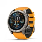 Garmin fenix 8 51mm Sapphire Titanium GPS Watch with Orange Band 010-02905-10