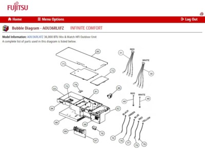 Fujitsu K9709682791 aka 9709682791 INVERTER CONTROL 36RLXFZ HY 