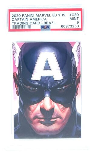 2020 Panini Marvel 80th Anniversary Card Captain America C30 / 50 PSA 9 - Picture 1 of 2