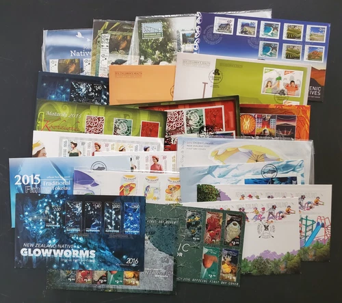 New Zealand Set of 21 Different FDCs, 2014-2017, Tokelau, Matariki, and More