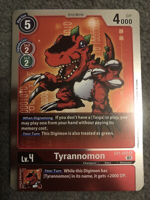 Tyrannomon EX1-005 - Rare - Red - Classic Collection - Digimon CCG