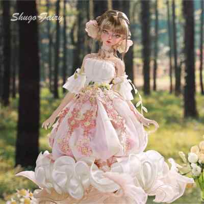 1/4 BJD Doll Sweet Girl Floral Dress Outfit - Ball Jointed Doll Clothing & Accessory - View #4