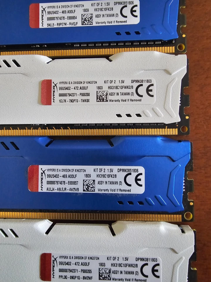 Kingston HyperX FURY 16GB 4x4GB HX318C10FK2/8 DDR3 1866Mhz Desktop Memoria RAM - Immagine 3 di 3