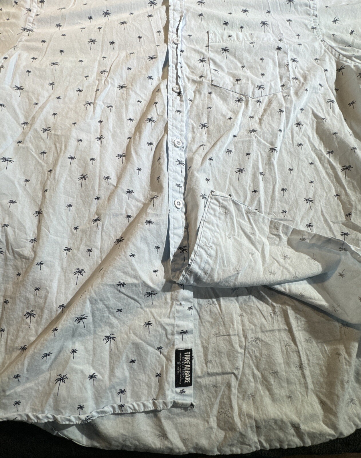 THREADBARE Men's Palm Trees Pattern Short Sleeve … - image 8