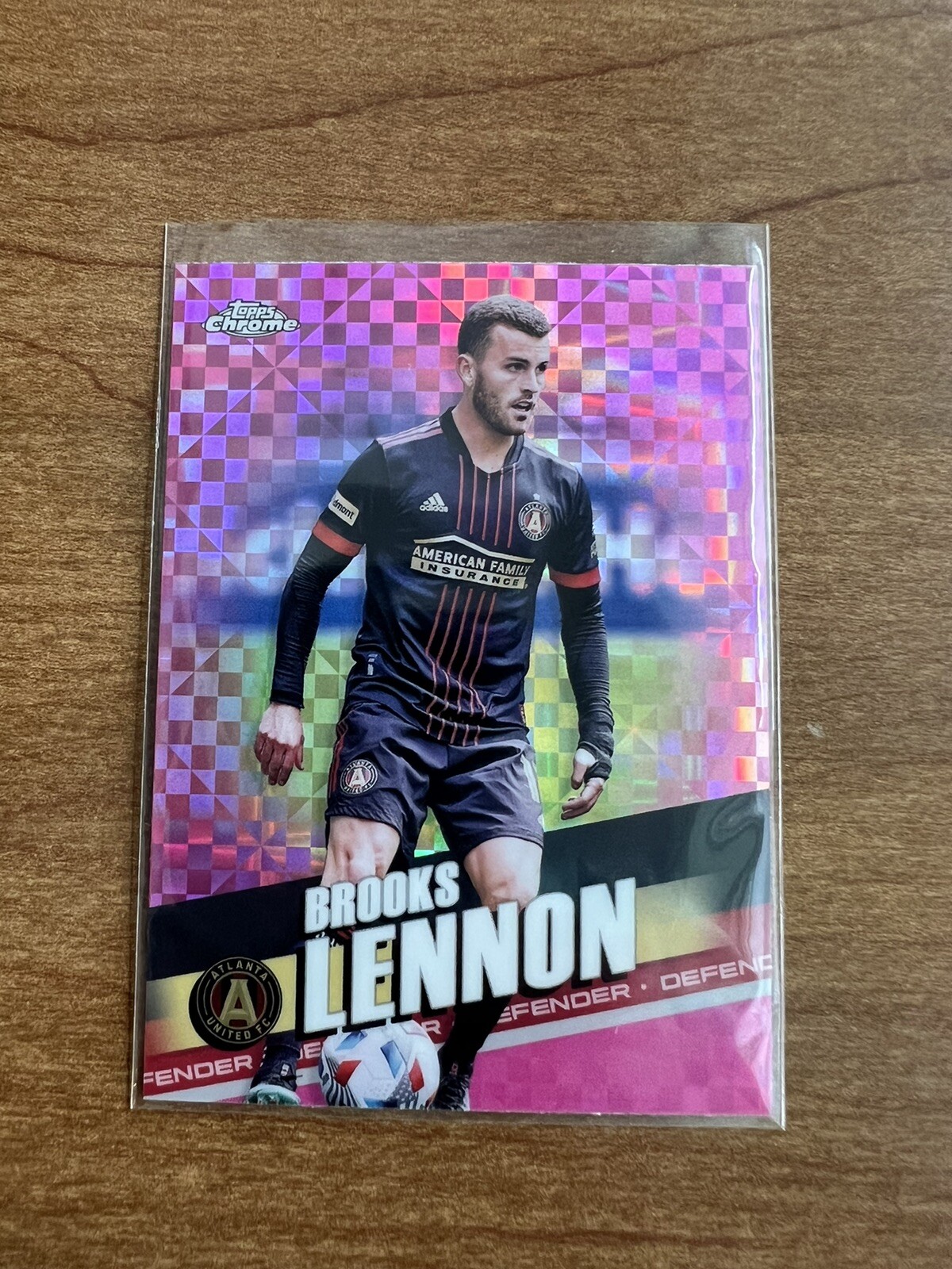 2022 Topps Chrome MLS Brooks Lennon Pink X Fractor Atlanta United FC Refractor