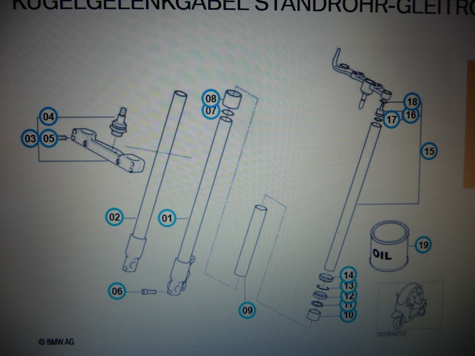 BMW C1 Gabeltauchrohr links 31427663927 | eBay