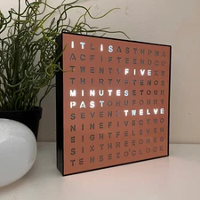 LED Word Desk Clock-7.8" X 7.8" X 2"- Powered by USB Cable -A Unique Gift Item