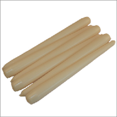 4 ELFENBEIN Tischkerzen Teelichter tropffrei Dinner Partys 20 cm Hochzeit Frühstück