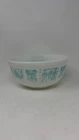 Vintage Pyrex 403 Amish Butterprint Turquoise White 2.5 Qt Mixing Bowl