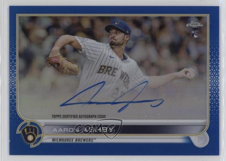 2022 Topps Chrome Rookie Auto Blue Refractor 145/150 Aaron Ashby #RA-AA Auto RC