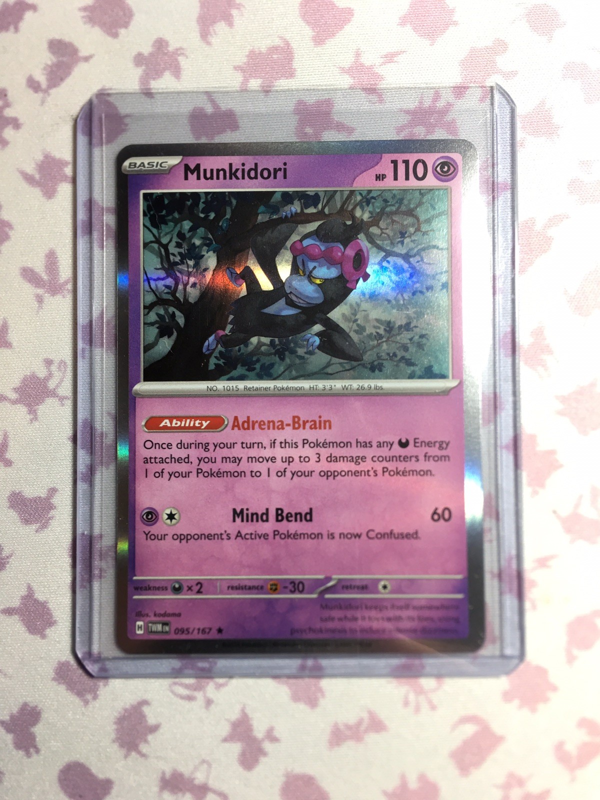 Munkidori 95/167 Holo NM - SVI (Twilight Masquerade) Pokemon Card