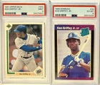 1991 UPPER DECK KEN GRIFFEY JR. PSA 9, 1989 DONRUSS PSA 6