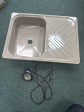 Caravan Motorhome Campervan Sink And Drainer 55 X 40 cms Metal