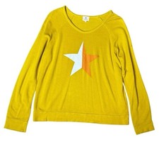 Sundry Split Star Mustard Yellow Sweatshirt size 2 M