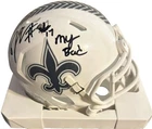 New Orleans Saints Robert Meachem Signed Salute To Service 3 Mini Helmet JSA