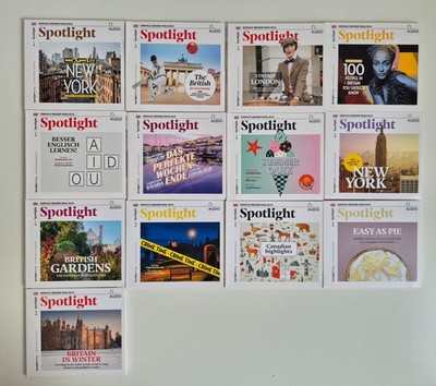 13x Spotlight Englisch Audio CD - Jahrgang 2018 komplett inkl. Inlet