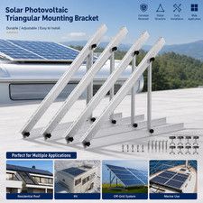 1-4Pairs Adjustable Solar Panel Mount Mounting Rack Bracket For Boat RV Roof
