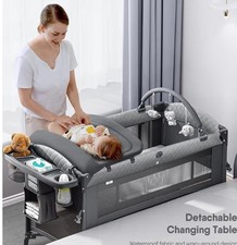 4 in 1 Baby Bassinet, Pack and Play, Bedside Crib Sleeper, Diaper Changer - C...