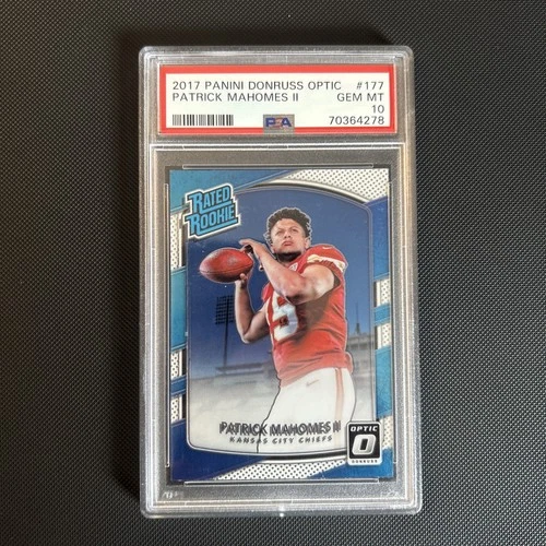 PSA 10 2017 Panini Donruss Optic Patrick Mahomes II Rookie RC #177
