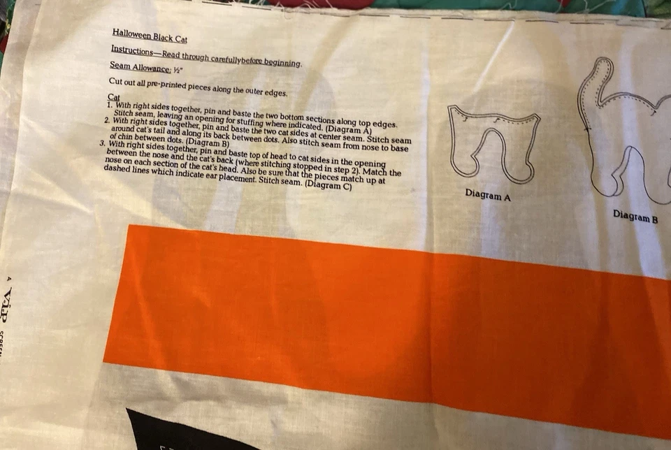 VIP Cranston Gato Negro Halloween Panel de Tela Relleno Exhibición Artesanía Hágalo Usted Mismo Coser Foto 3 de 4