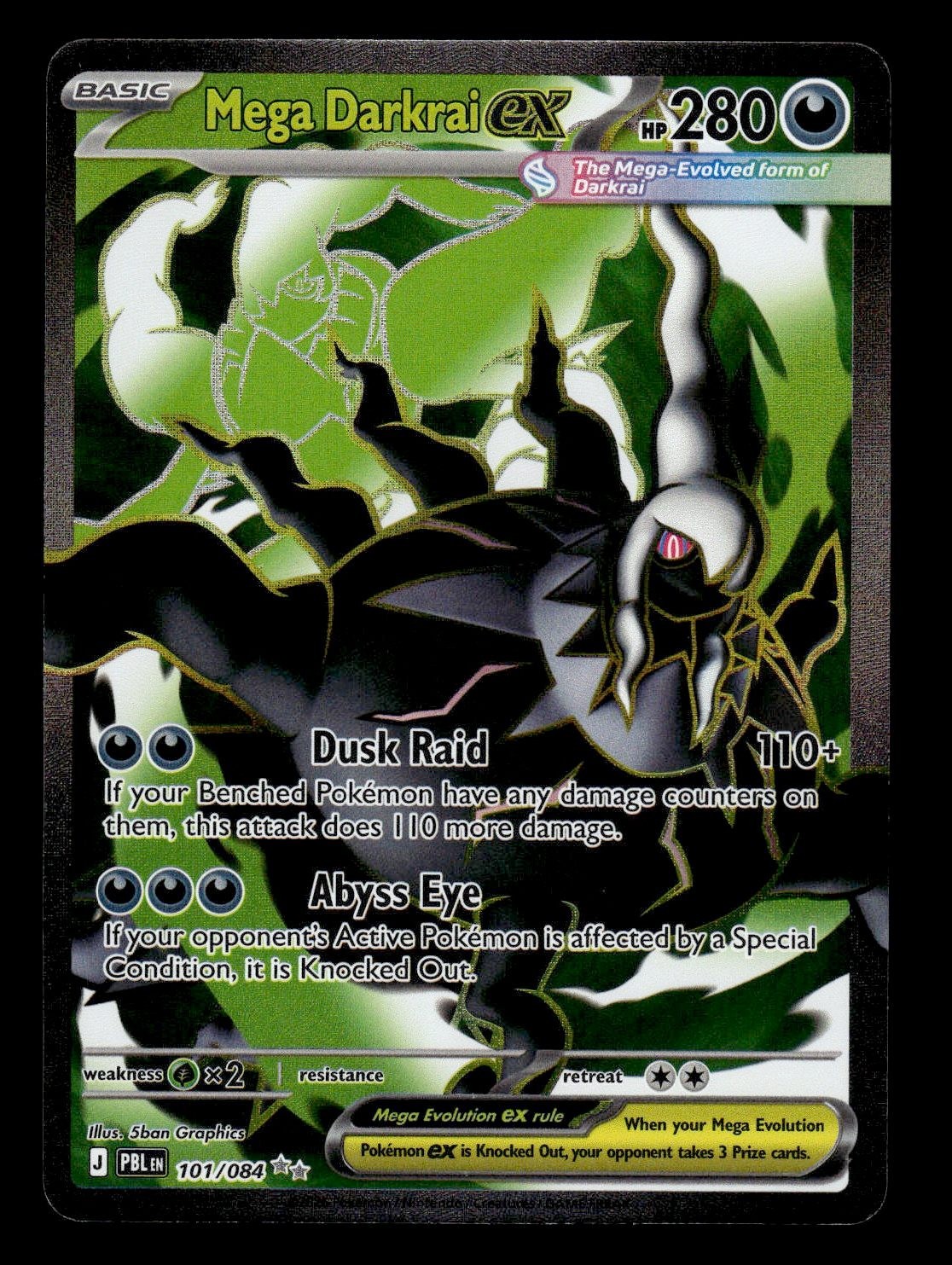 Pokemon Mega Darkrai ex Holofoil Pitch Black - 101/084