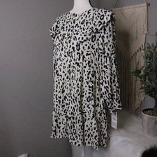 Zara | NWT Leopard Print Ruffled Mini Dress Medium