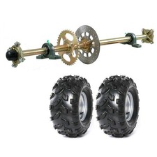 44" Go Kart Rear Axle Kit 530 Sprocket Hub Rotor 8" Wheels ATV Quad Cart Buggy