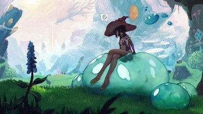 Anime mona megistus slime genshin impact Playmat Gaming Mat Desk 4053