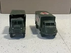 VINTAGE DIECAST DINKY  MECCANO  MILITARY ARMY WAGON 623 & MILITARY AMBULANCE 626
