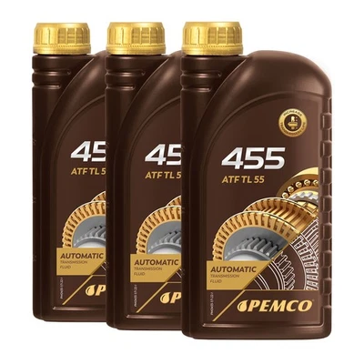 Pemco 455 ATF TL 55 Huile Pour Boîte Automatique Semi-Synthétique 3x1 L - Photo 1/4