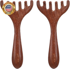2 Pcs Head Massager Scalp Wood Scratcher Massager Wooden Scalp Massage Comb for