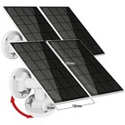 revolt 4er Universal Solarpanel für Akku IP Kameras mit USB Typ C Port, 3W