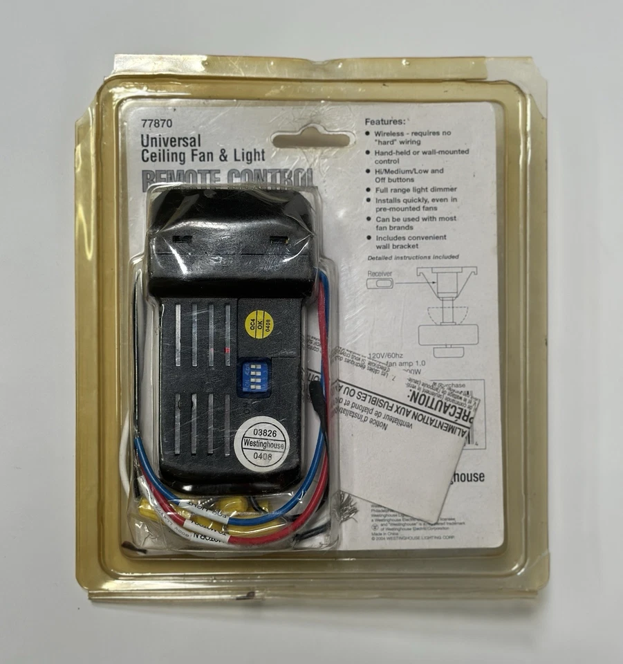 Westinghouse Ceiling Fan Remote Control 3 Speed Full Range Light Dimmer 77870 - Image 2 of 4