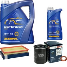 BOSCH Inspektionspaket 6L MANNOL Defender 10W-40 für Nissan 100 NX 2.0 GTI