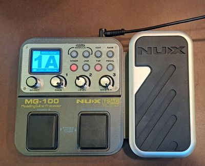NUX MG-100 Multi-Effects Modeling Guitar Processor in box, no power cord