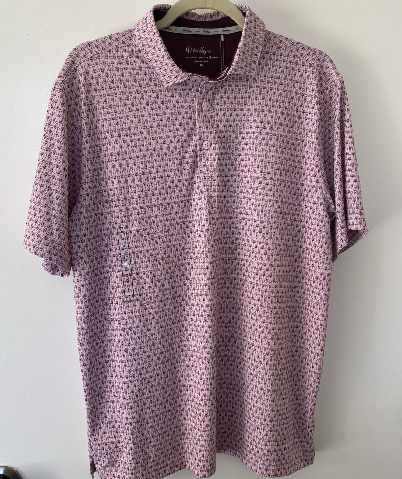 NWT Walter Hagen Men’s Polo Performance Golf  Shirt  Size M