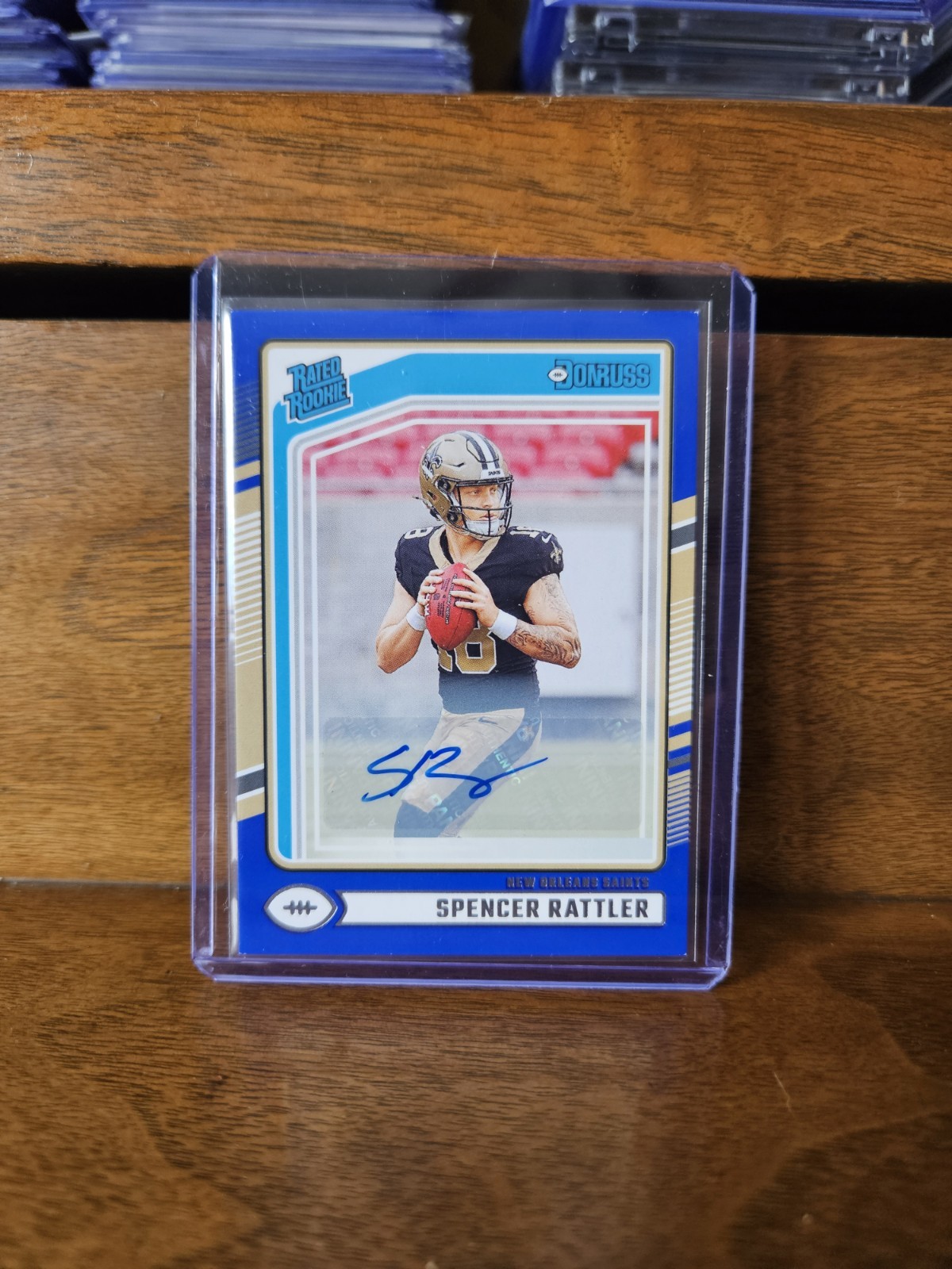 2024 Panini Donruss - Rated Rookie Spencer Rattler #359 Blue Autographs (AU, RC)