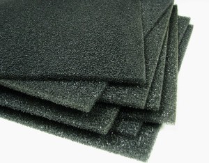 Reticulated Polyurethane Foam Sheets – C45M Charcoal – 48"×72"×0.315" – 2 Pallet