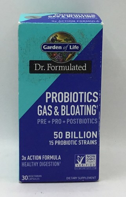 #ad Garden of Life Dr. Formulated Gas and Bloating 50 Billion 30 CT Exp 6 26 $19.50