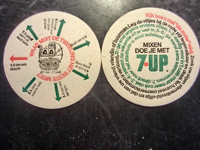 Bierdeckel 7 UP Sternzeichen Zwillinge Niederlande