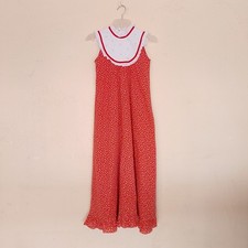 Vtg 70's Sears Hawaii Floral Boho Prairie Cotton Muumuu Maxi Dress Junior 10