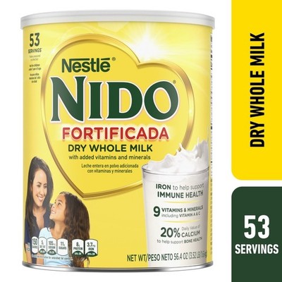 Nido Fortificada Powdered Drink Mix, Dry Whole Milk Powder, 56.4 oz