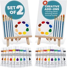 Set of 2 Painting Kits for Adults and Couples - Sip and Paint Ki