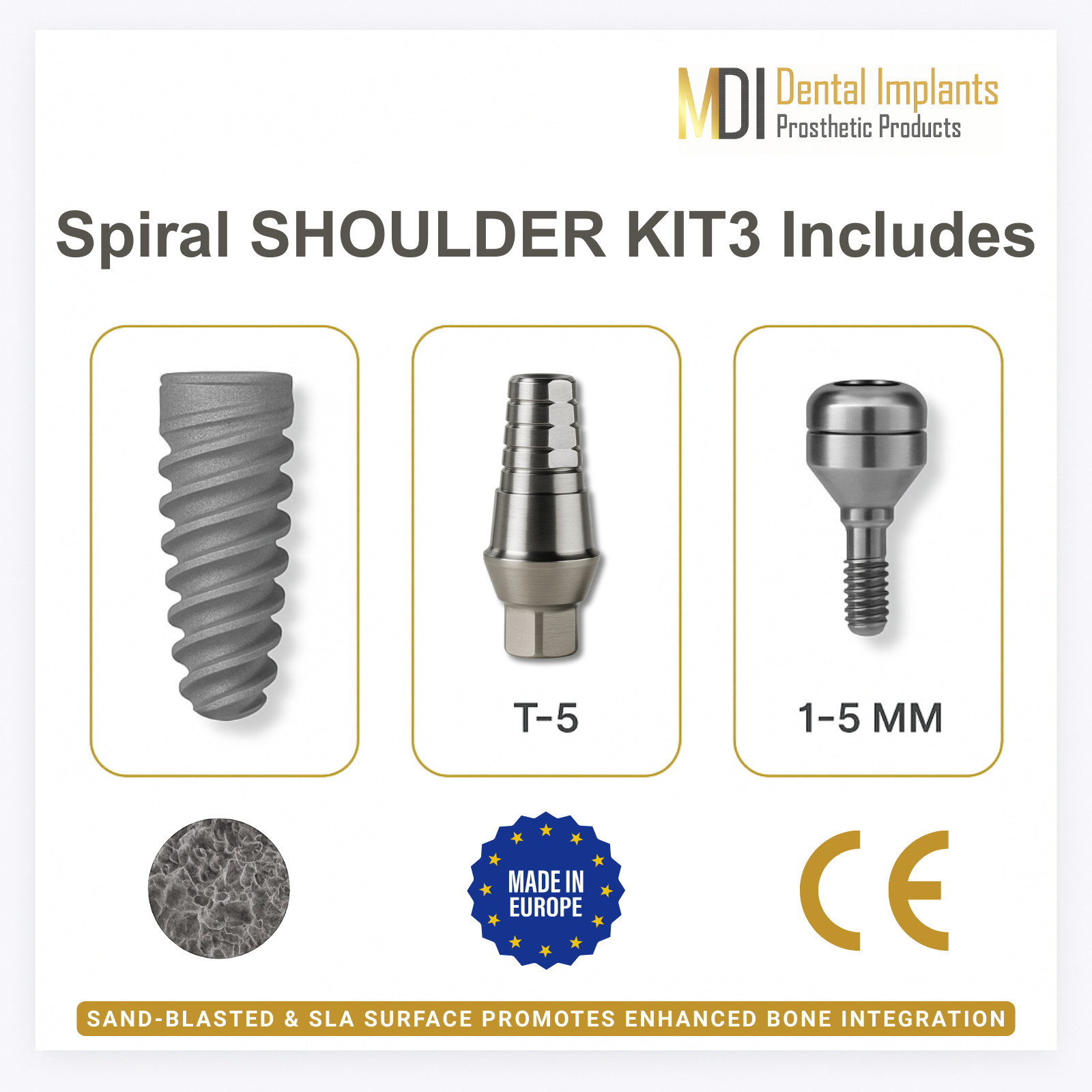 Fixation en spirale pilier d épaule capuchon guérison hexagone 2.42